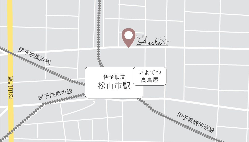 ヨガスタジオアカラの地図